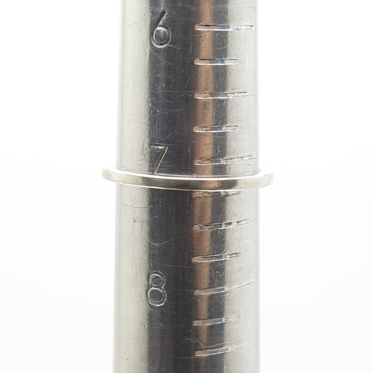 925 Sterling Silver Vintage Round-Cut C Z Engagement Ring Size 7.25