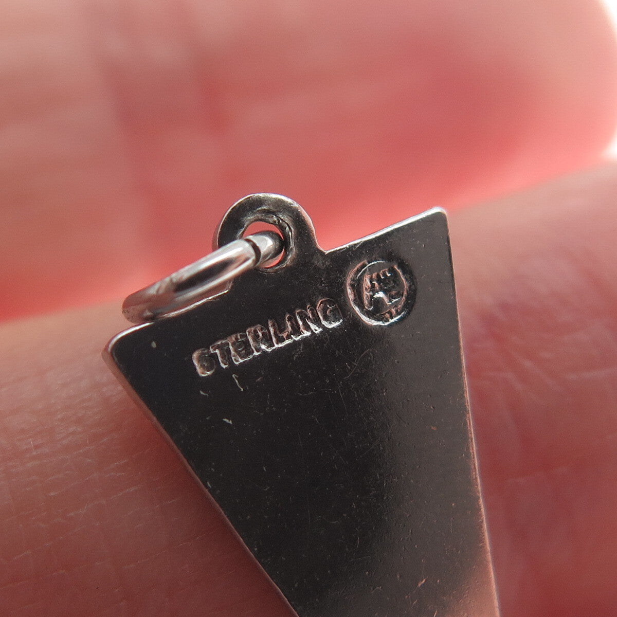 ART'S ELEGANCE Sterling Silver Vintage Enamel Salisbury High School Mini Pendant