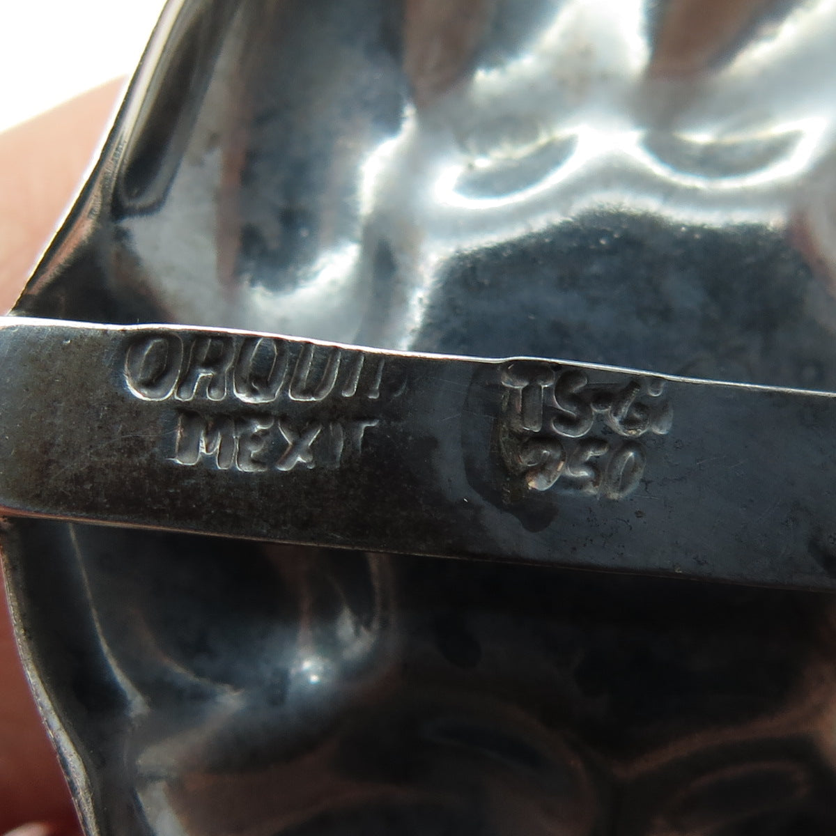 ORQUIDIA 950 Silver 2-Tone Vintage Mexico Modernist Floral Clip On Earrings