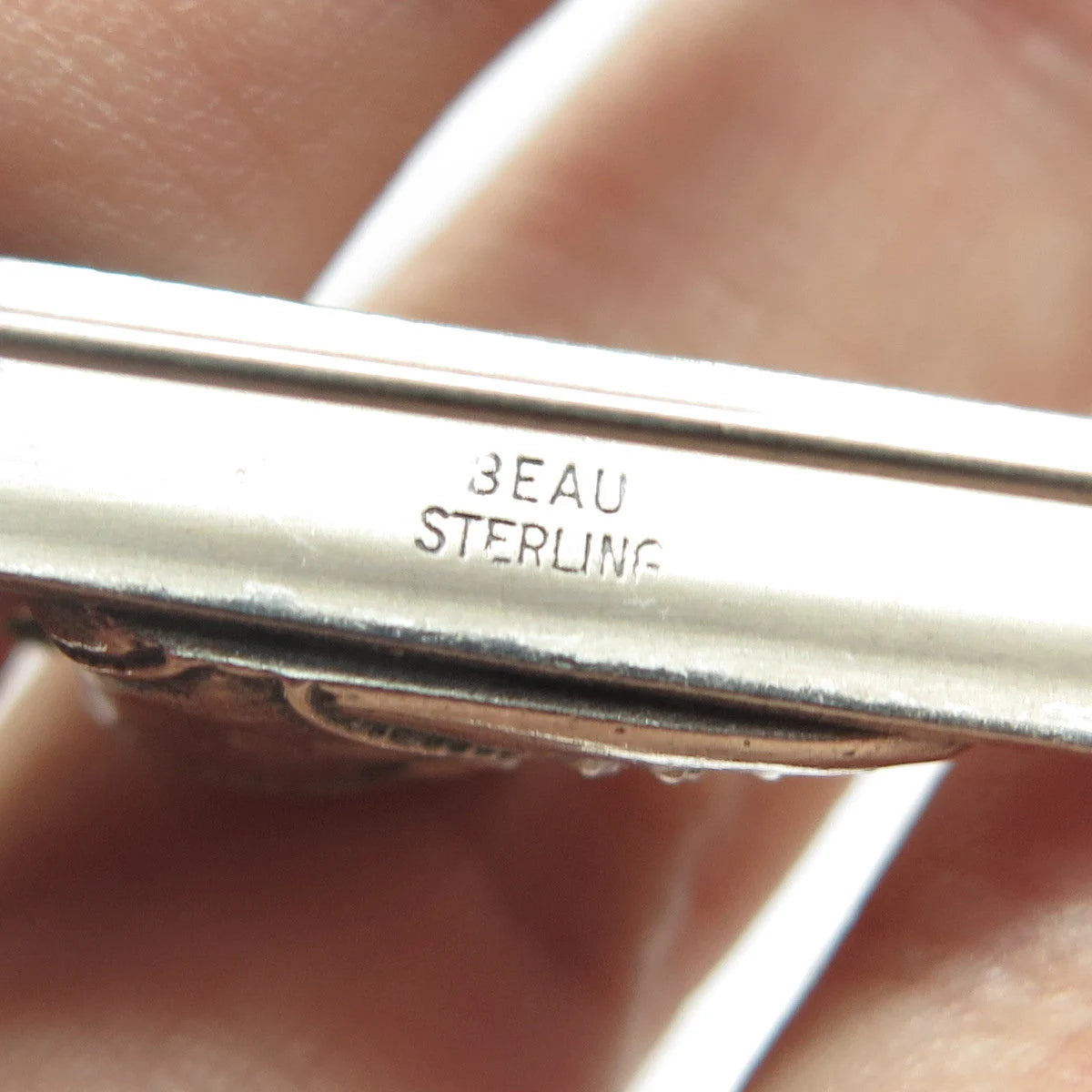 925 Sterling Silver Vintage BEAU Ski & Boot Pin Brooch