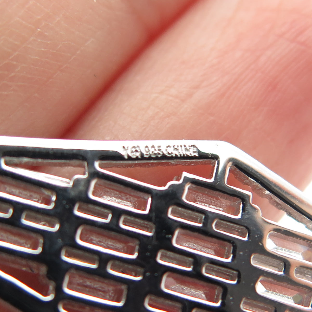 925 Sterling Silver Emerald-Cut Shaped C Z Rhombus Elongated Dangling Earrings