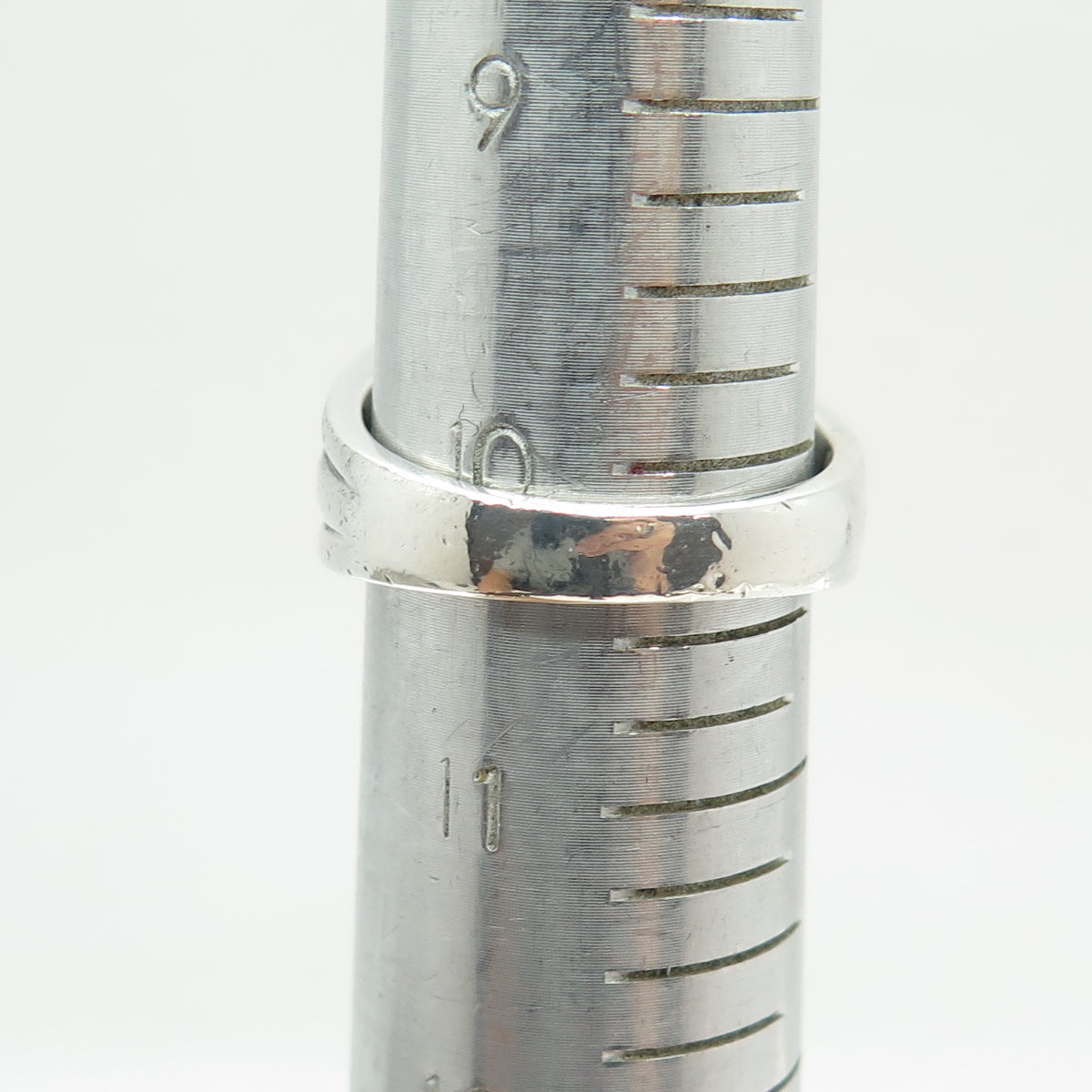 925 Sterling Silver Princess-Cut Lab-Created Sapphire White Topaz Ring Size 10.5