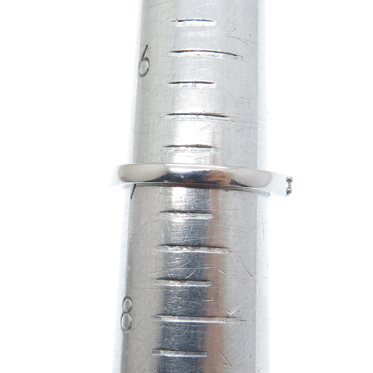 925 Sterling Silver Round-Cut C Z Bypass Ring Size 7