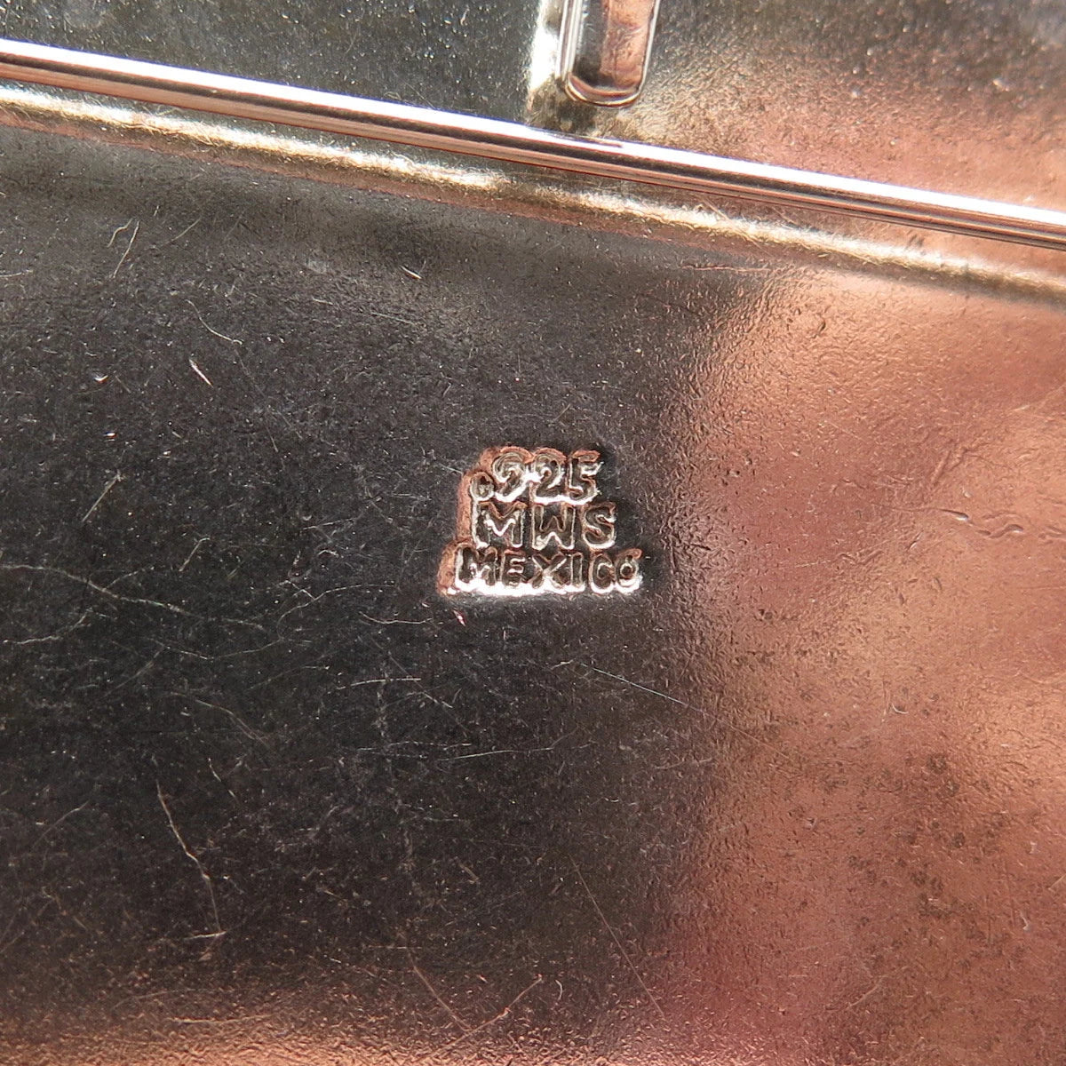 925 Sterling Silver Vintage Mexico MWS Floral Pin Brooch / Pendant