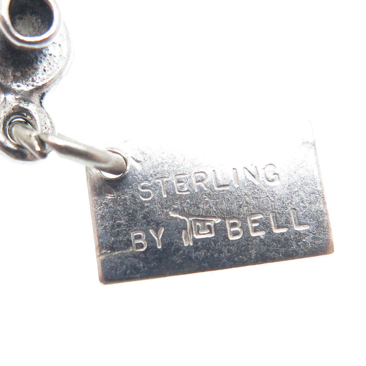BELL TRADING POST 925 Sterling Silver Vintage Retro Candlestick Phone 3D Pendant