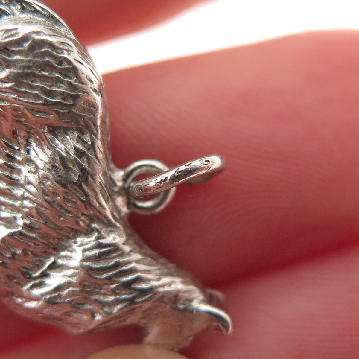 Wells 925 Sterling Silver Vintage Collie Dog 3D Mini Charm Pendant
