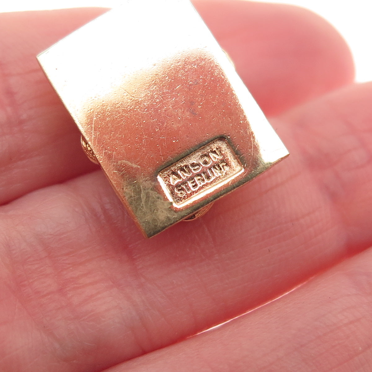 Anson 925 Sterling Gold Plated Vintage Step Dance Shoes 3D Mini Charm Pendant