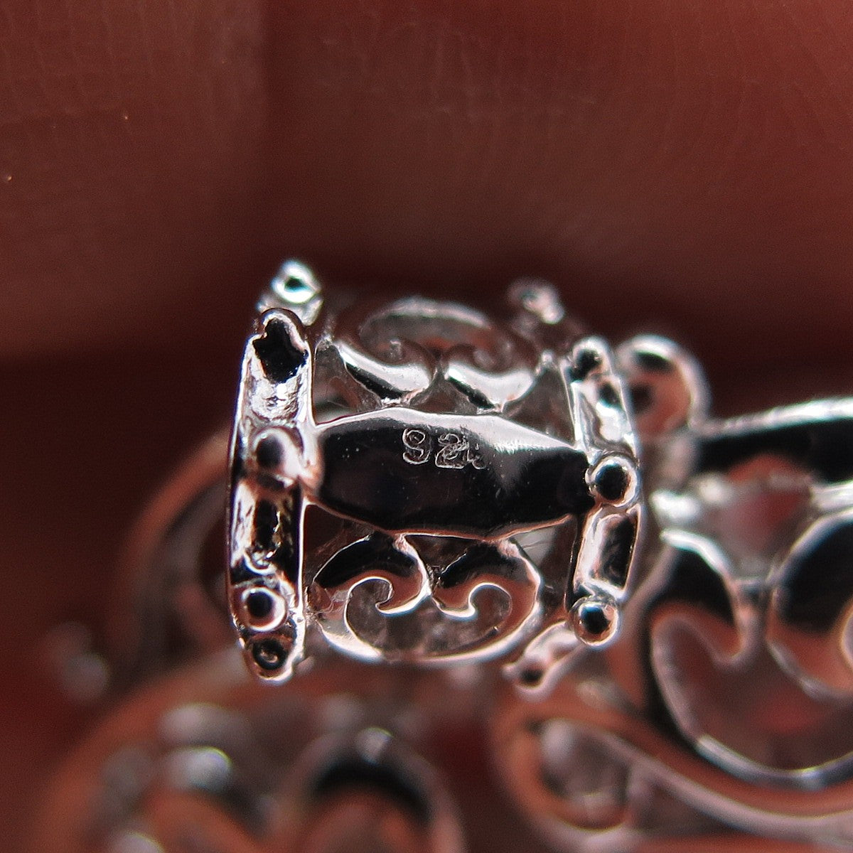 925 Sterling Silver Real Round-Cut Diamond Swirl Heart Charm Pendant