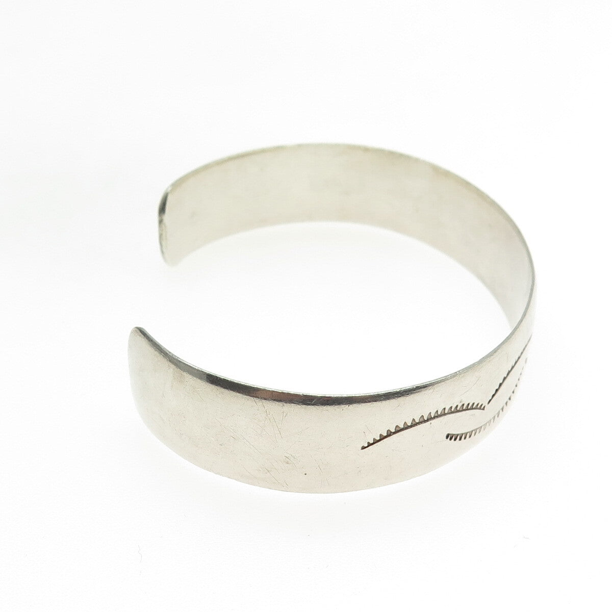 Old Pawn 925 Sterling Silver Vintage Southwestern Adjustable Cuff Bracelet 6.75"