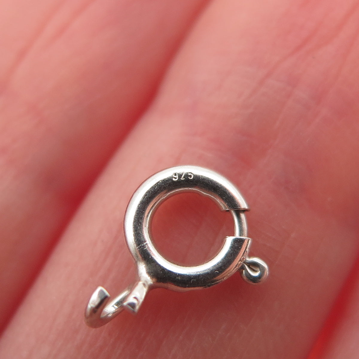 925 Sterling Silver Bracelet / Necklace SET of 5 Spring Ring Lock Clasps