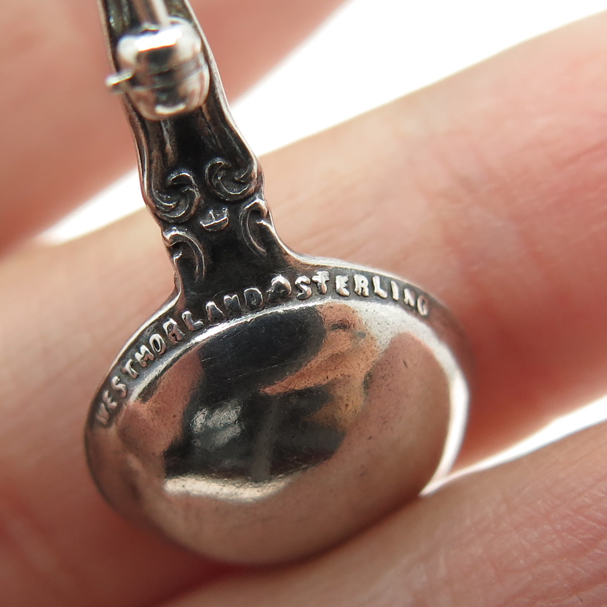 WESTMORLAND Sterling Silver Antique 1940 George & Martha Washington Spoon Brooch