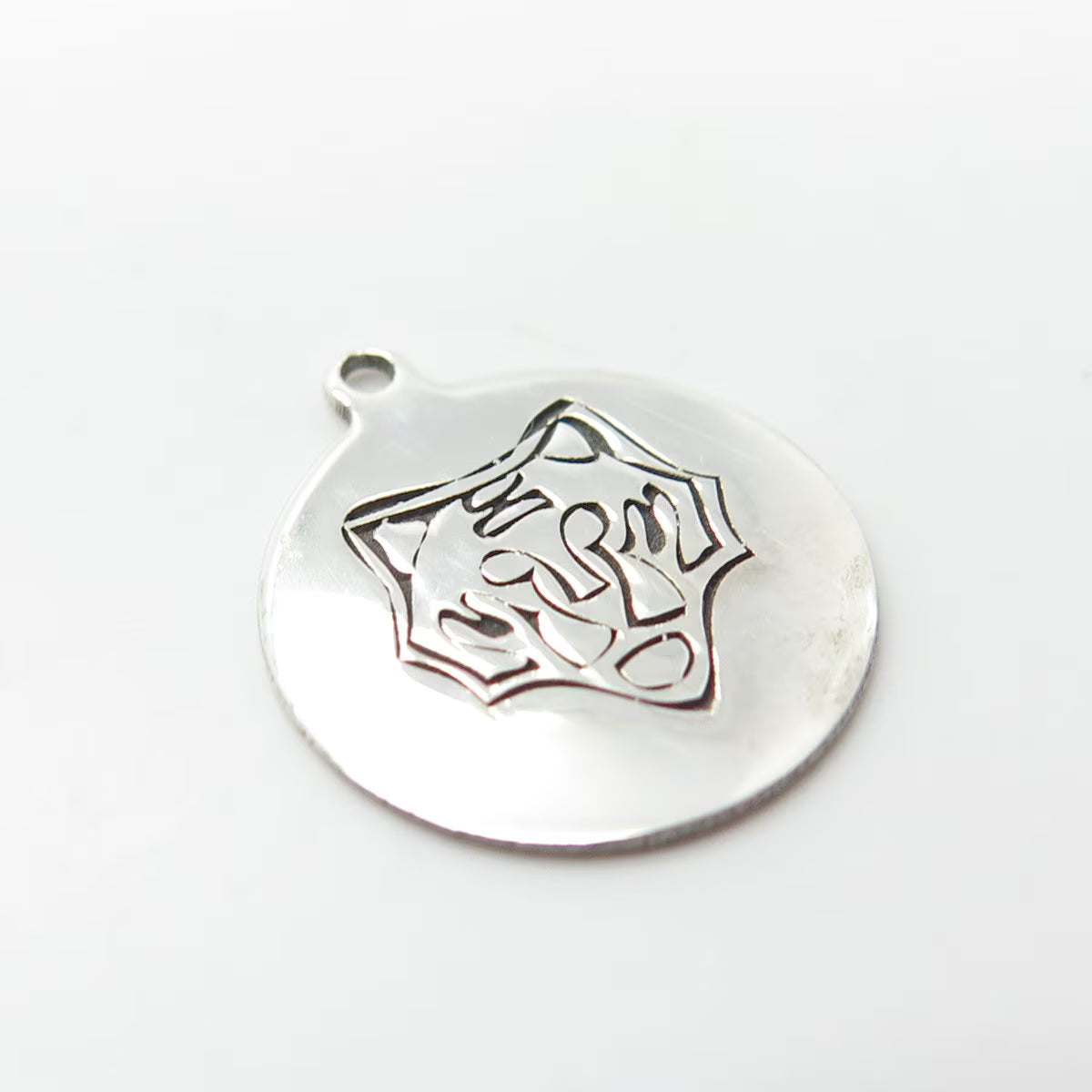 925 Sterling Silver USA Two In Town Tiger Charm Pendant