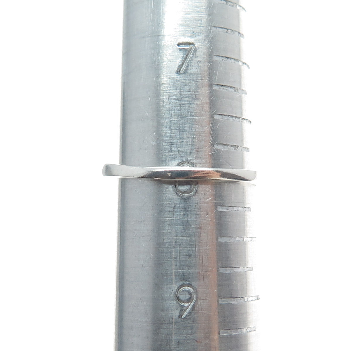 CHUCK CLEMENCY 925 Sterling Silver Real Colorless Aquamarine Ring Size 8