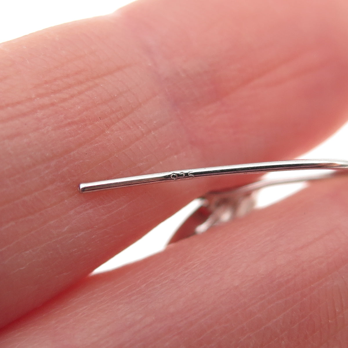 925 Sterling Silver Round-Cut C Z Swirl Heart Dangle Earrings