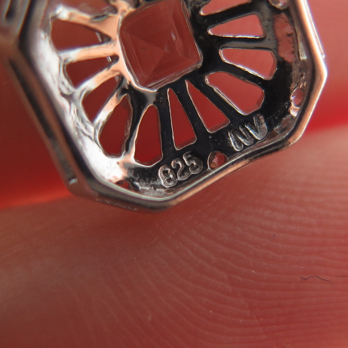 NEVADA 925 Sterling Silver Real Light Blue Aquamarine & C Z Mini Charm Pendant