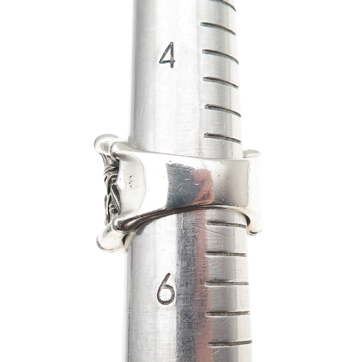 Jai by John Hardy 925 Sterling Silver Bamboo Oxidized Ring Size 5.25