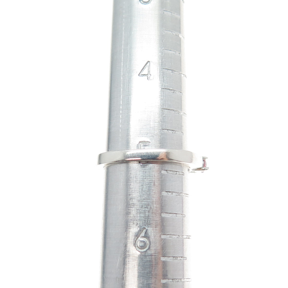 925 Sterling Silver Round-Cut Pink C Z Half Eternity Band Ring Size 5