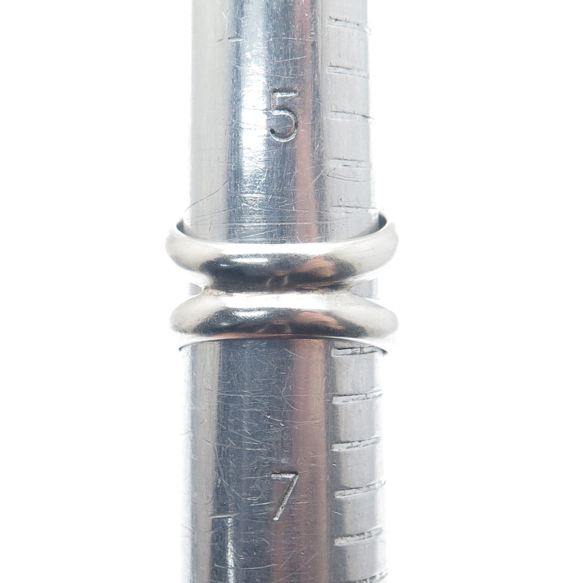 950 Silver Vintage Crossover Wide Ring Size 6.25