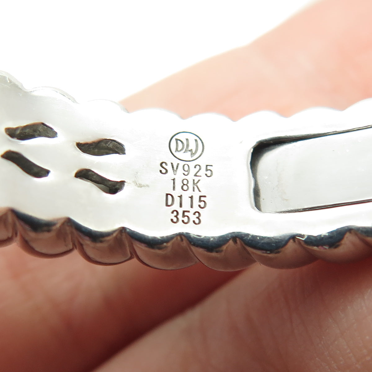 DANWAK 18K Gold Sterling 66-Diamond 1.15ct Adjustable Twisted Cuff Bracelet 6.5"