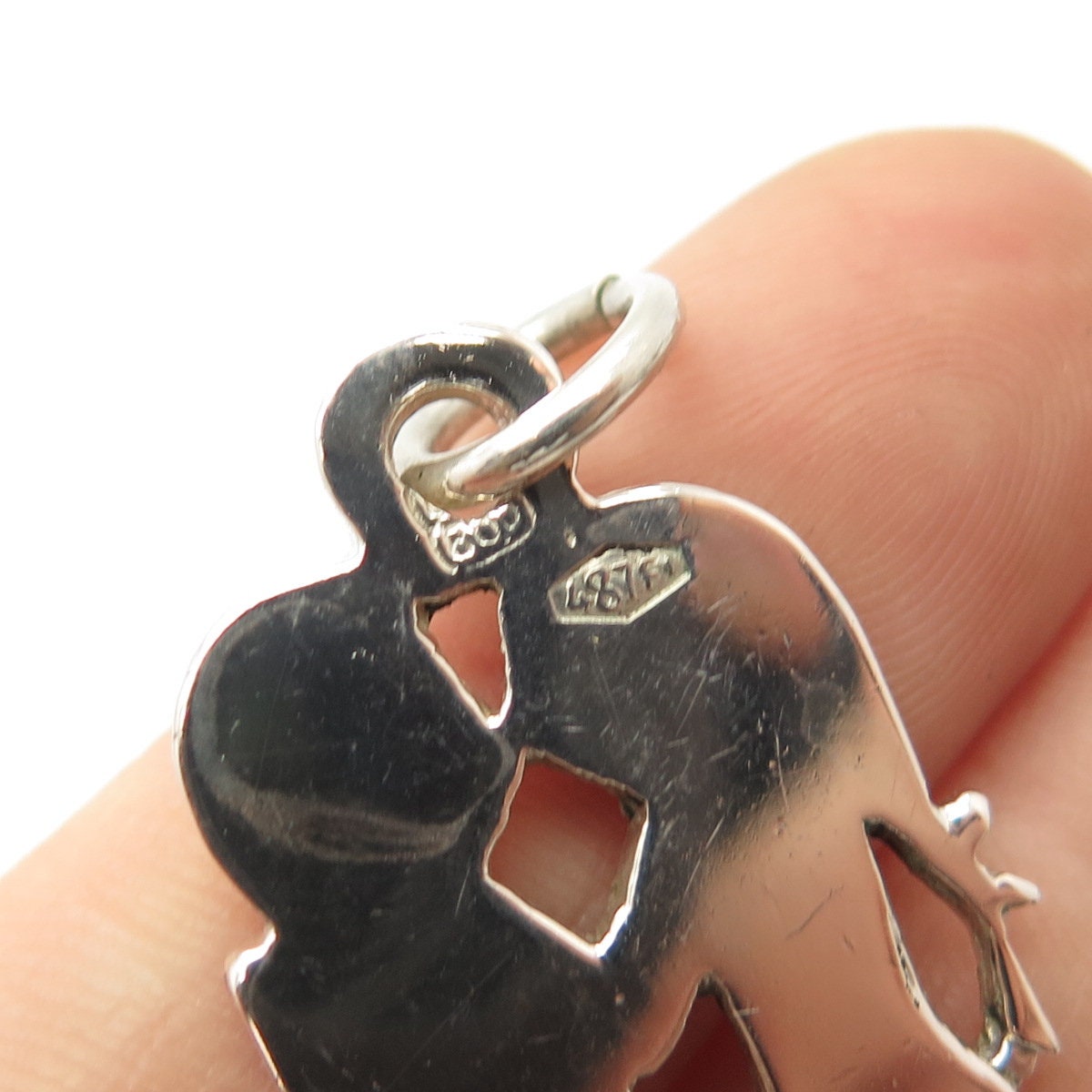 800 Silver Vintage Boy & Girl Love Kiss Design Pendant