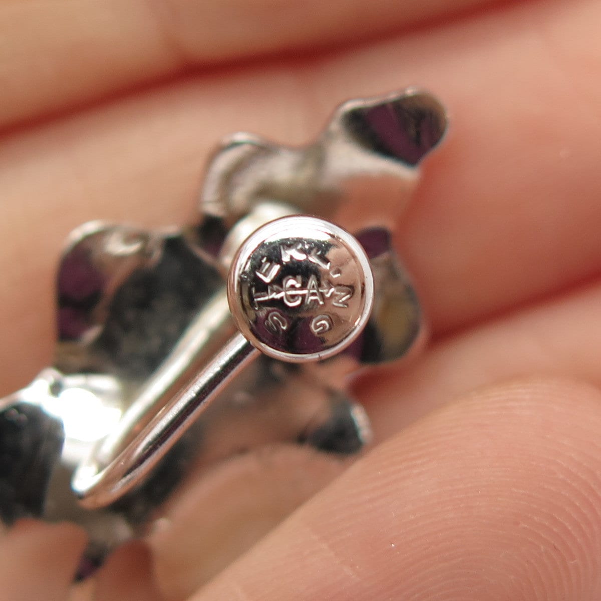 925 Sterling Silver Vintage Carl Art Faux Pearl Screw Back Earrings