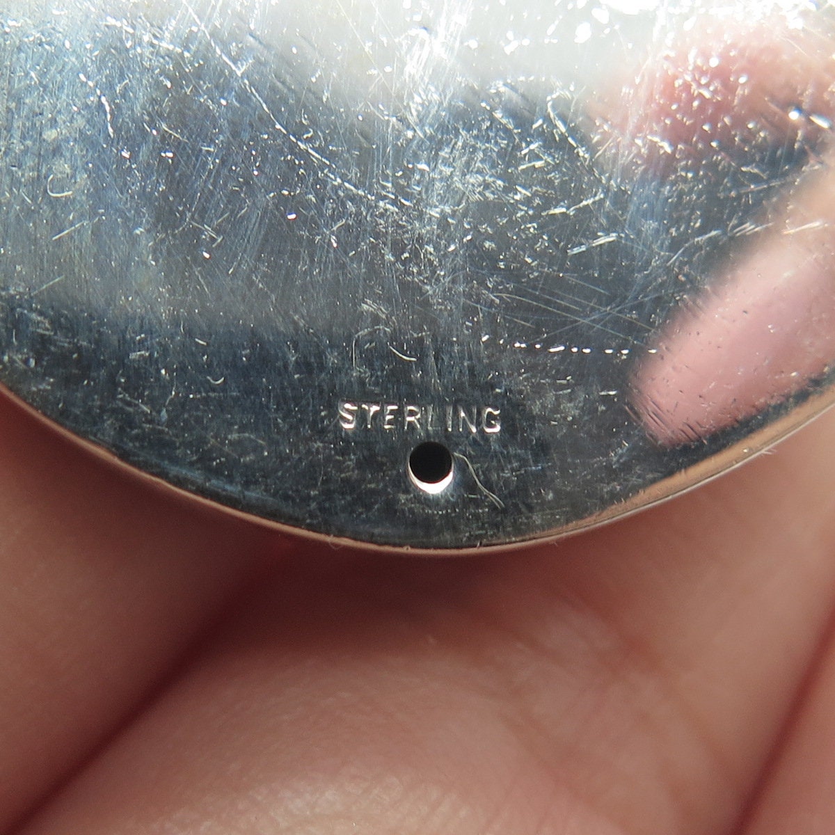 925 Sterling Silver Vintage Abstract Pendant