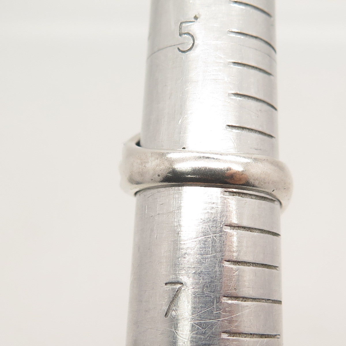 925 Sterling Silver Vintage Ribbed Ring Size 6.25