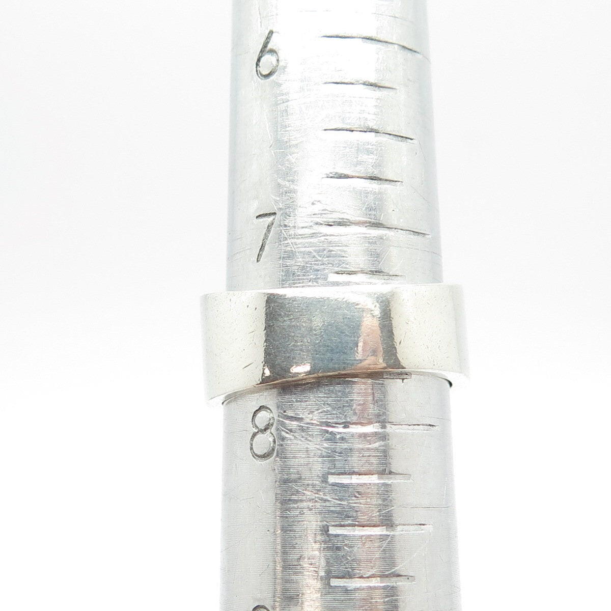 925 Sterling Silver Vintage Om Mantra Ring Size 7.75