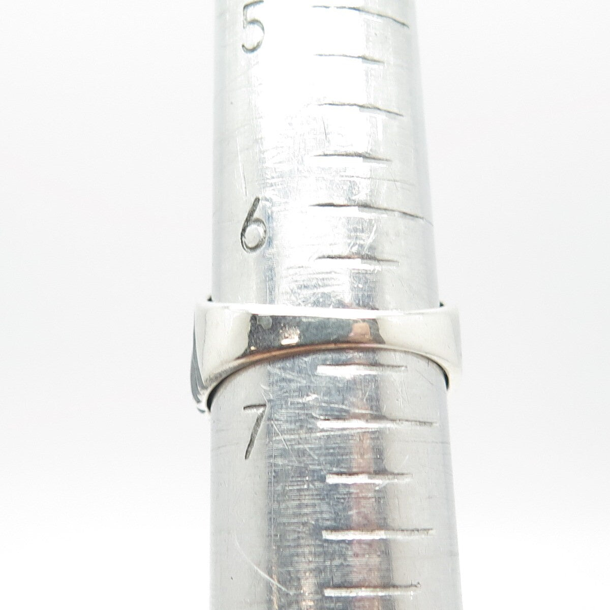 925 Sterling Silver Vintage Modernist Ring Size 6.75