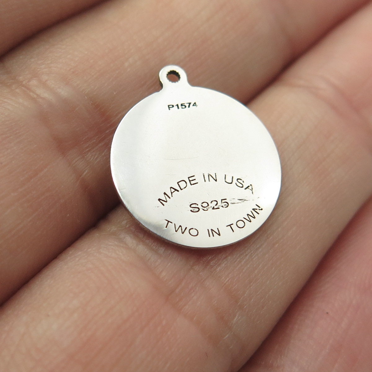 925 Sterling Silver USA Two In Town Horse Charm Pendant
