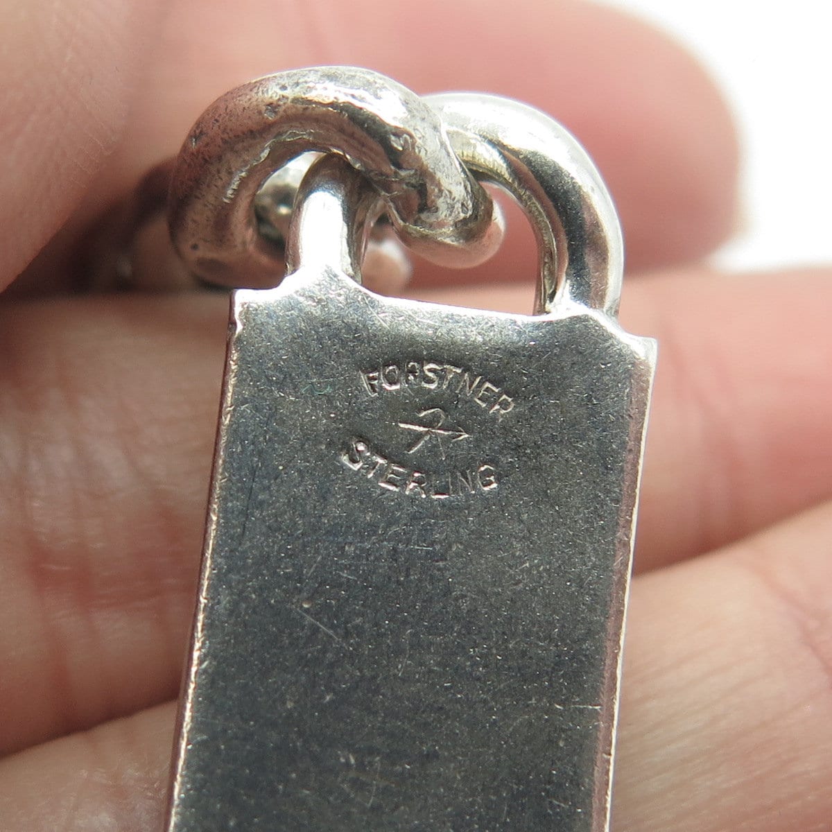FORSTNER Sterling Silver Vintage Engraved "Richard" Solid 61.3g ID Bracelet 8"