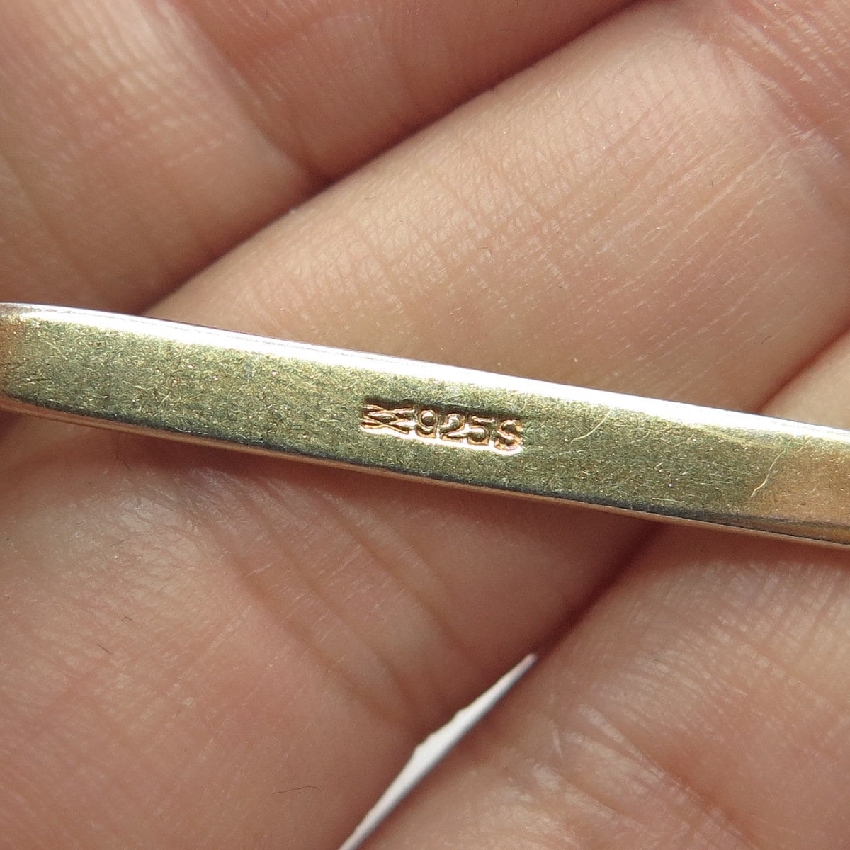 AKSEL HOLMSEN 925S Sterling & Gold Plated Vintage Norway Enamel Coffee Spoon
