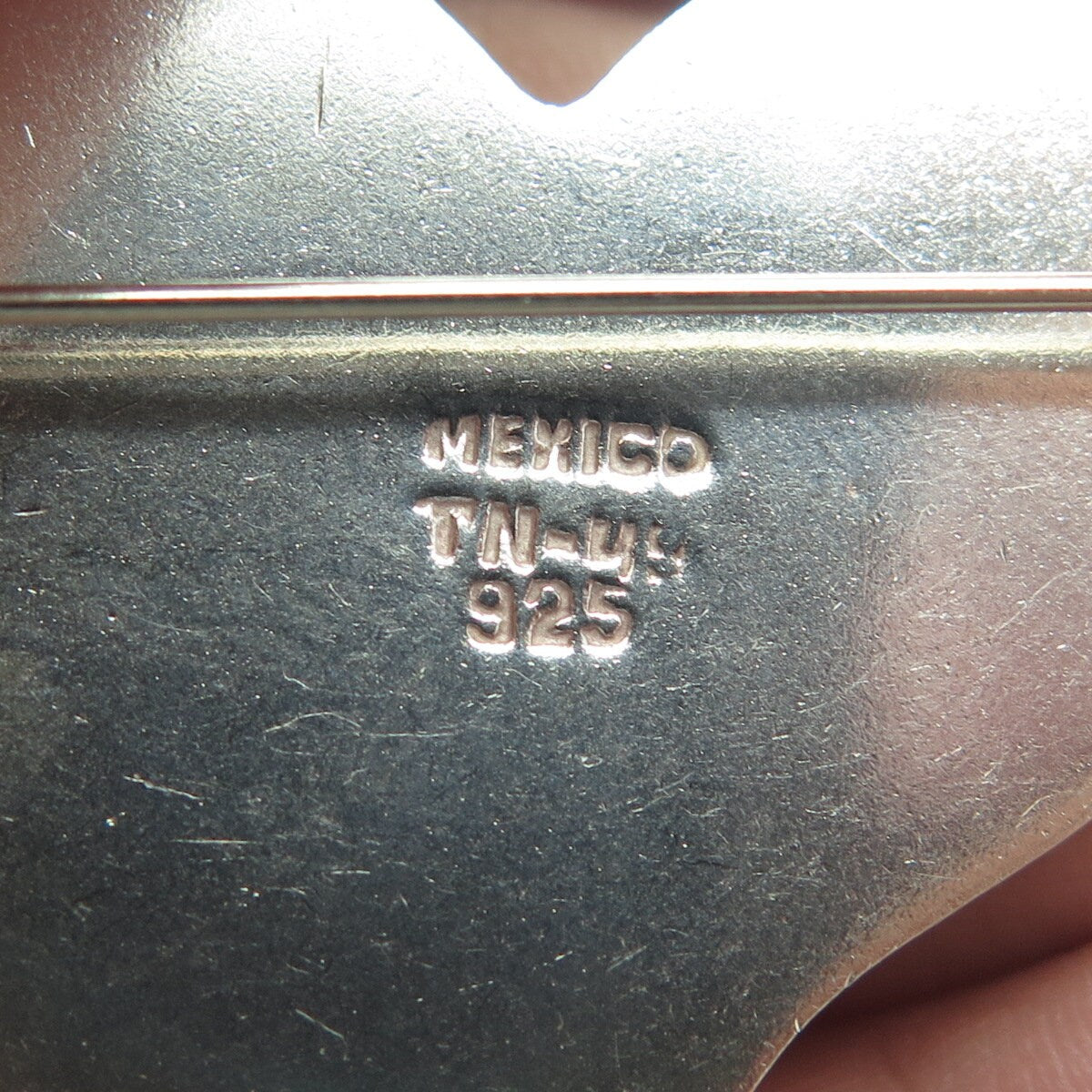 925 Sterling Silver Vintage Mexico Heart Pin Brooch