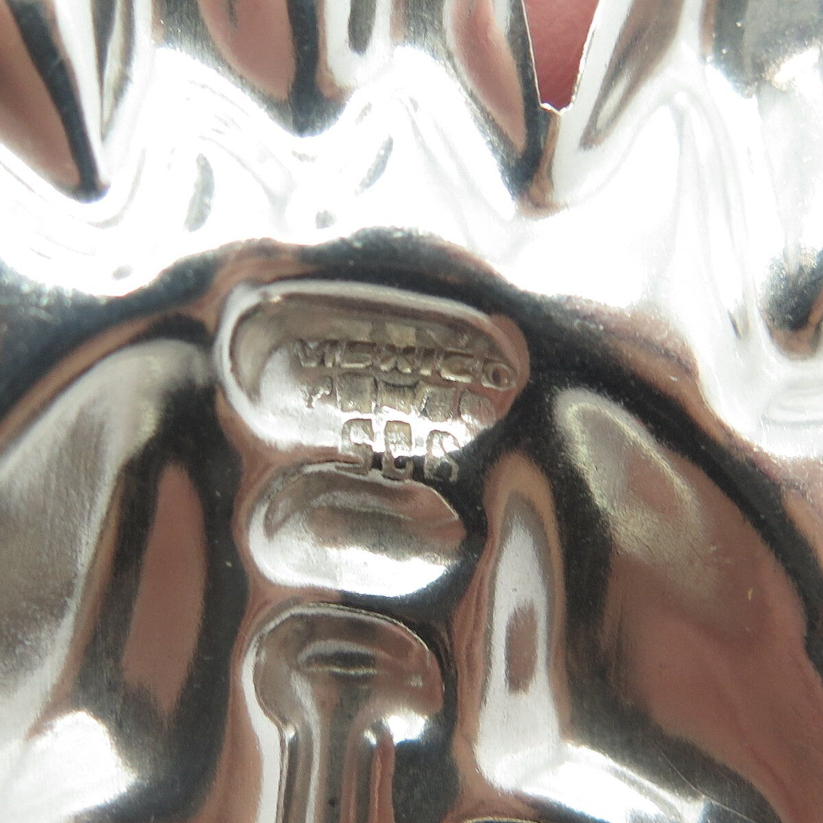 925 Sterling Silver Vintage Mexico Sun Face Pin Brooch