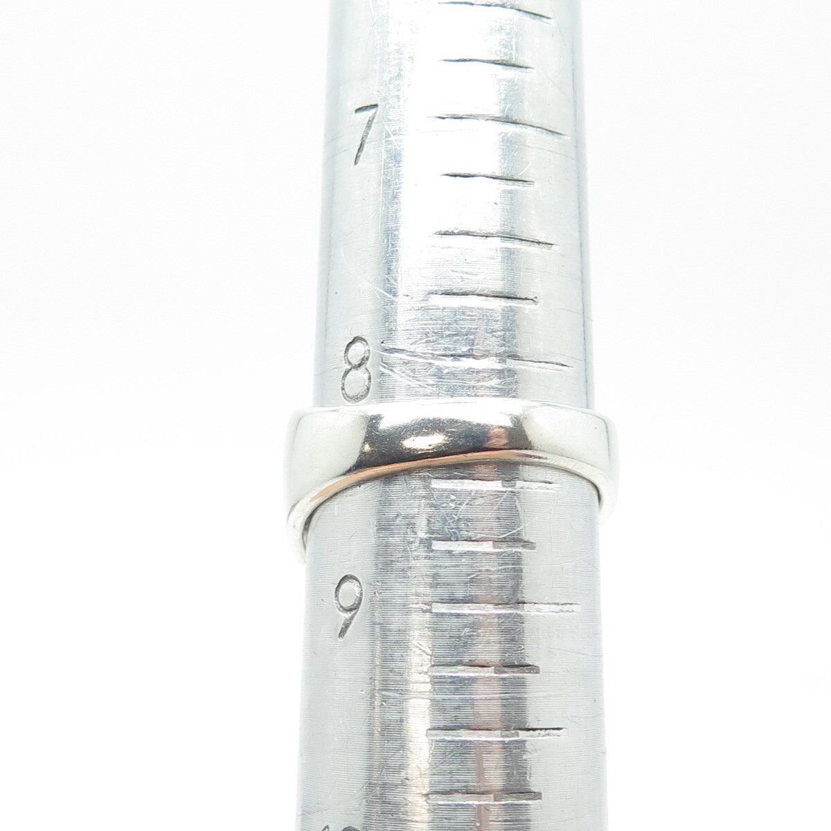925 Sterling Silver Vintage Om Mantra Ring Size 8.5