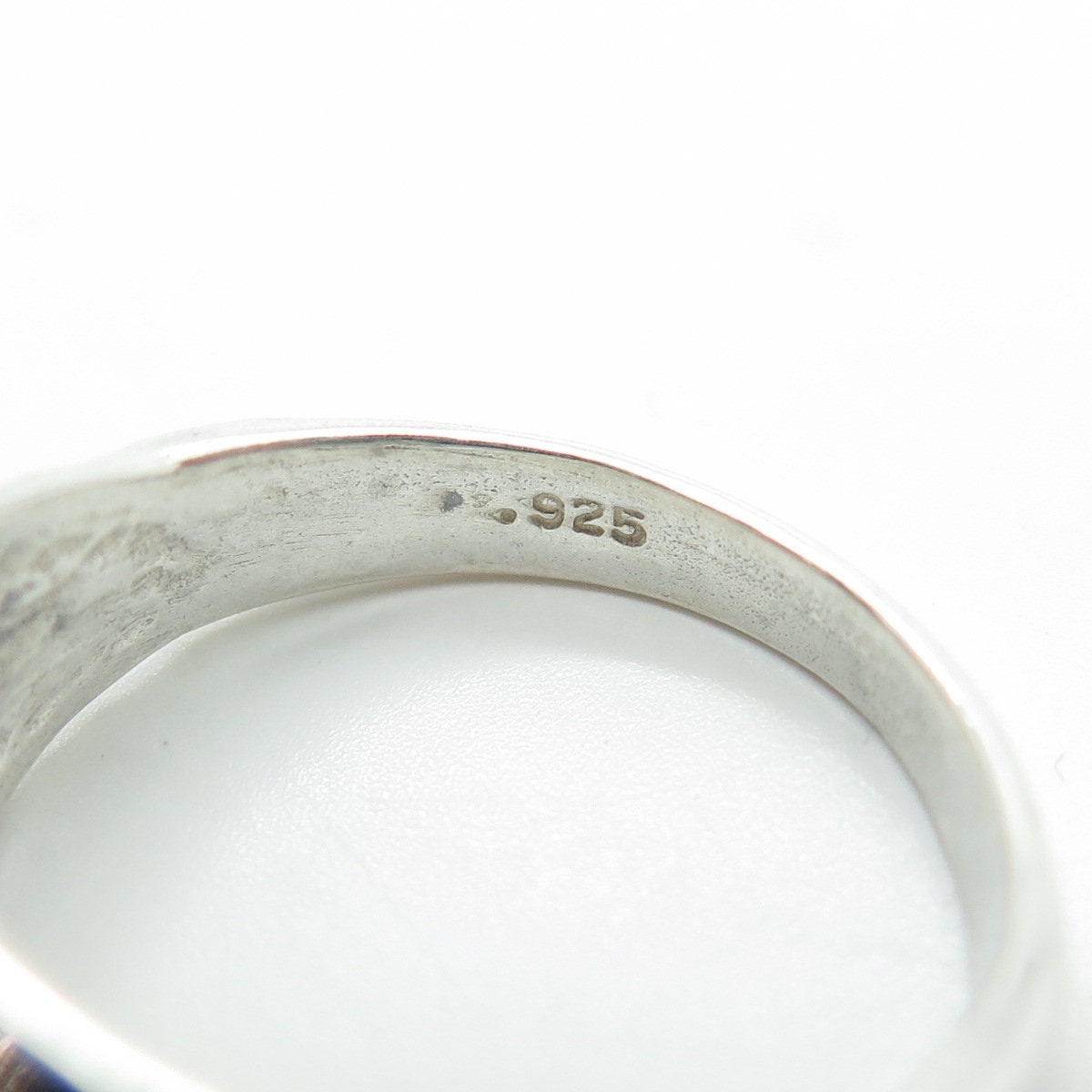 925 Sterling Silver Vintage Carved Dome Ring Size 7