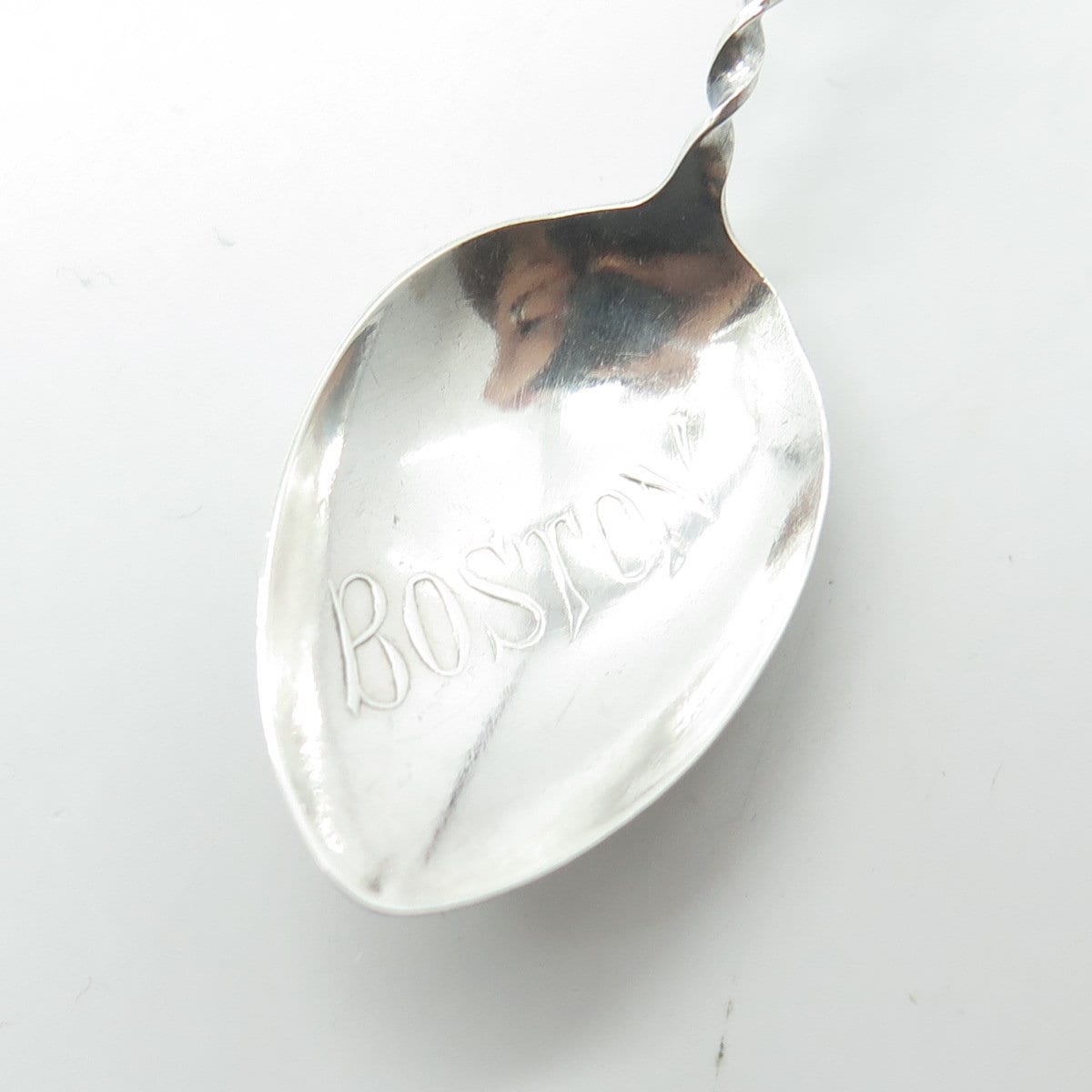 925 Sterling Silver Antique Art Deco Boston Twisted Coffee Spoon