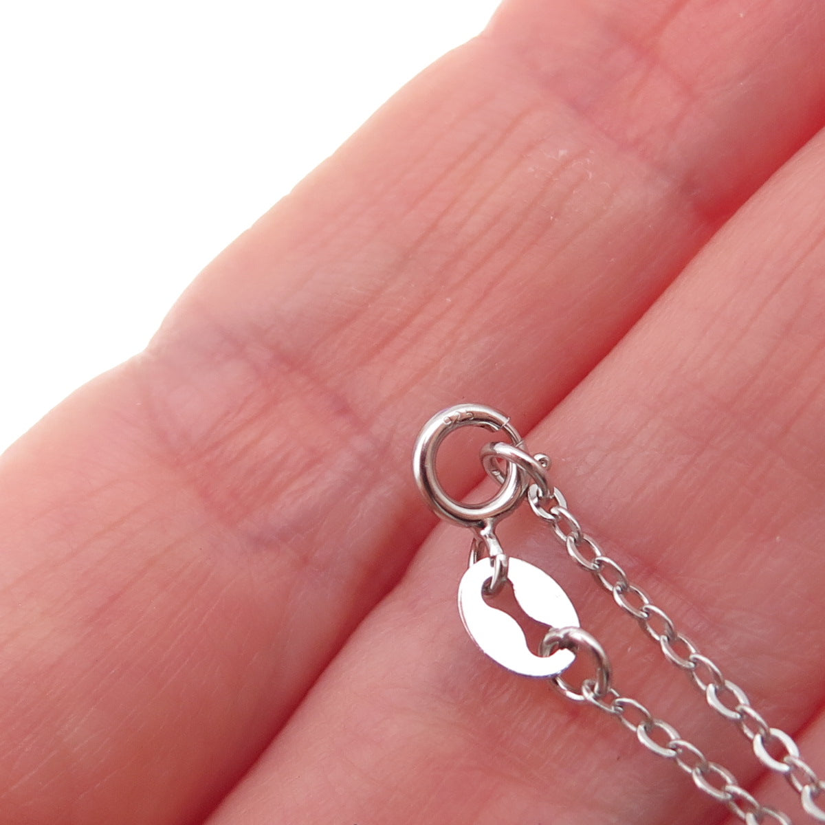 925 Sterling Silver Round-Cut C Z Boy Cable Chain Necklace 18"