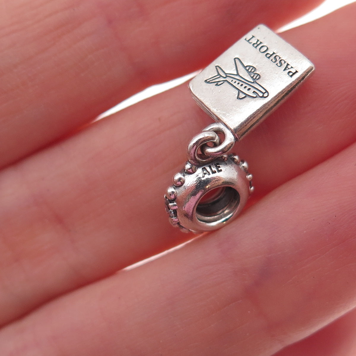 Pandora 925 Sterling Silver C Z Passport Adventure Awaits Dangle Charm