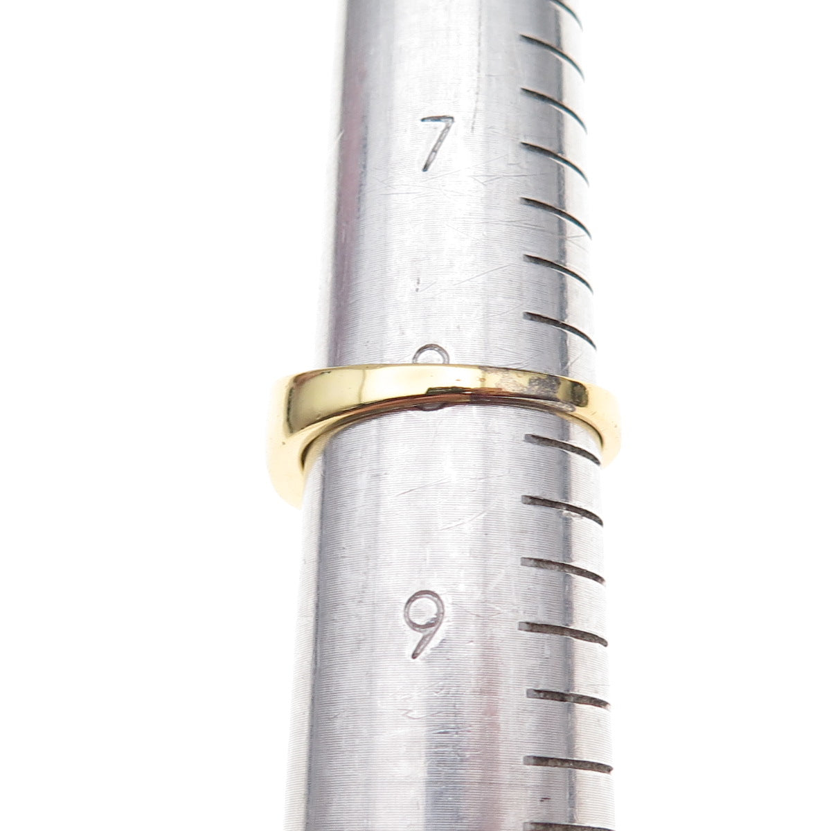 925 Sterling Silver Gold Plated Radiant-Cut Pink C Z Ring Size 8