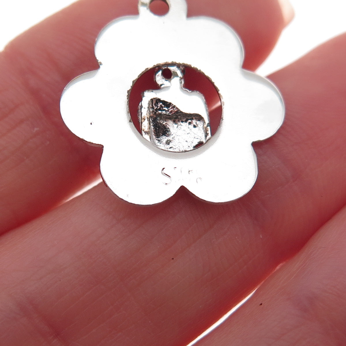 Sasco Sterling Silver Vintage Rhinestone Caesar Boardwalk Casino Charm Pendant