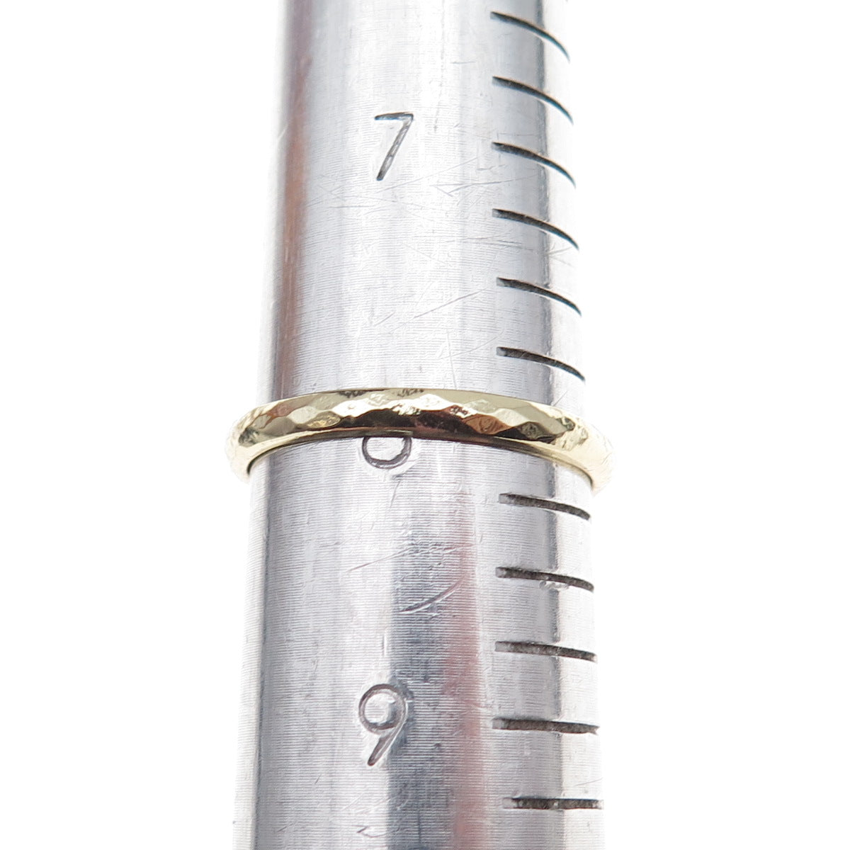 925 Sterling Silver Gold Plated Real Emerald-Cut Citrine Ring Size 8