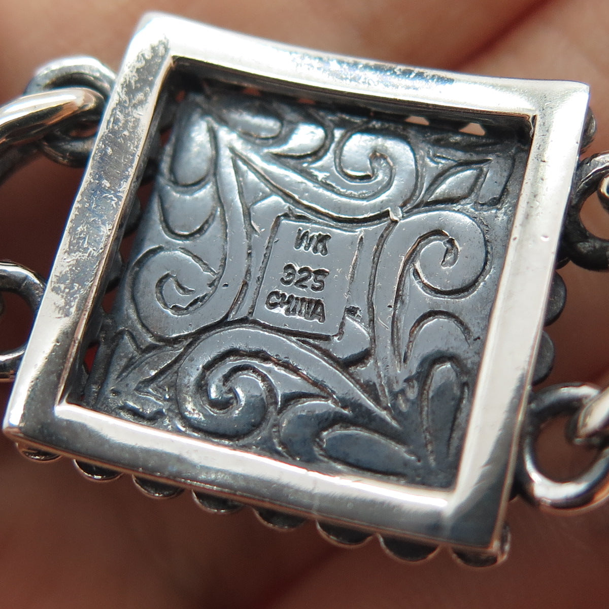 WHITNEY KELLY Sterling Silver Vintage Agate Turquoise Lapis MOP Bracelet 7-7.25"