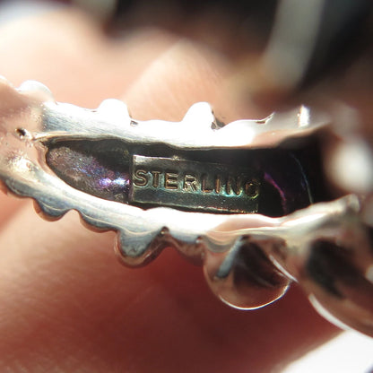925 Sterling Silver Vintage Modernist Ring Size 5.5