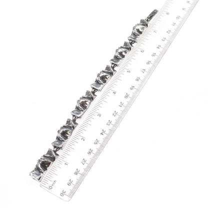 Matti J Hyvarinen 925 Sterling Silver Vintage 1973 Finland Modernist Bracelet 7"