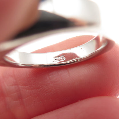 Guess 925 Sterling Silver Half Heart Ring Size 7