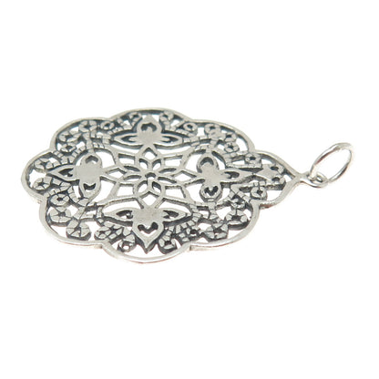 925 Sterling Silver Vintage Ornate Pendant