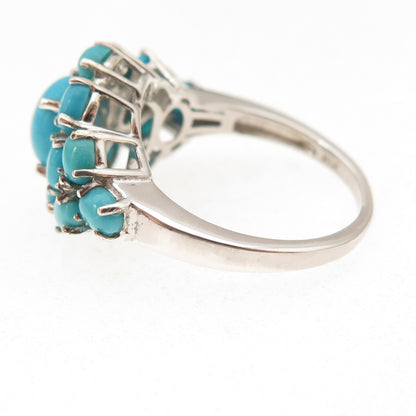 Chuck Clemency 925 Sterling Silver Real Sleeping Beauty Turquoise Ring Size 8