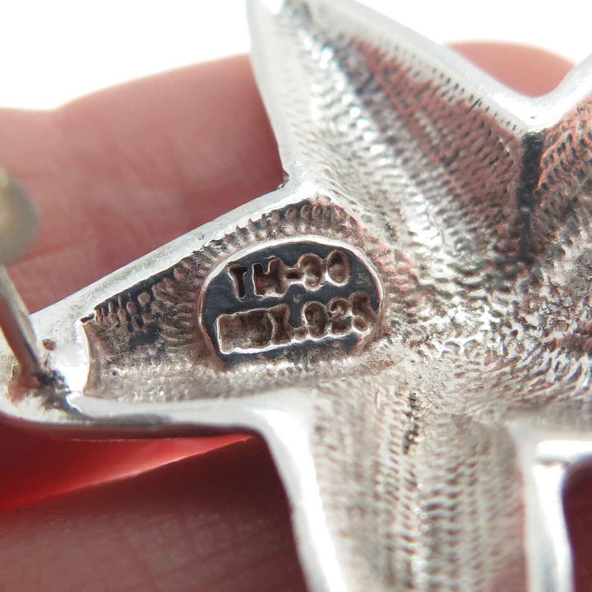 925 Sterling Silver Vintage Mexico Starfish Oxidized Earrings