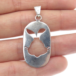 925 Sterling Silver Vintage Mexico Bugs Bunny Tag Pendant